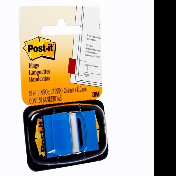 BANDERITAS ADH. AZUL 3M 680-2 C50H. E.12 C.36